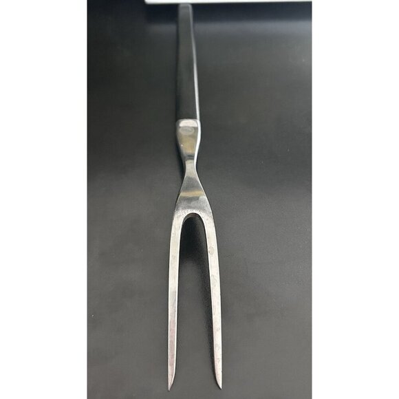 Vintage EKCO FLINT Stainless 2 Prong Carving Serving Meat Fork 11.75" - Picture 4 of 5